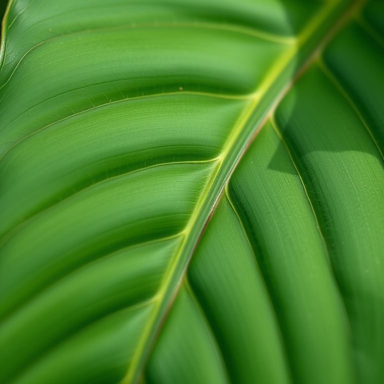 Close-up de uma folha de taioba brava com bordas irregulares.