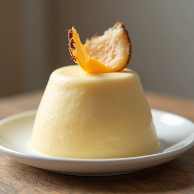 Cocada low carb cremosa em pratinho, decorada com coco ralado.