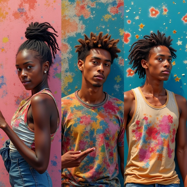 Colagem de pessoas diversas expressando a assexualidade de formas diferentes, celebrando a variedade de experiências.