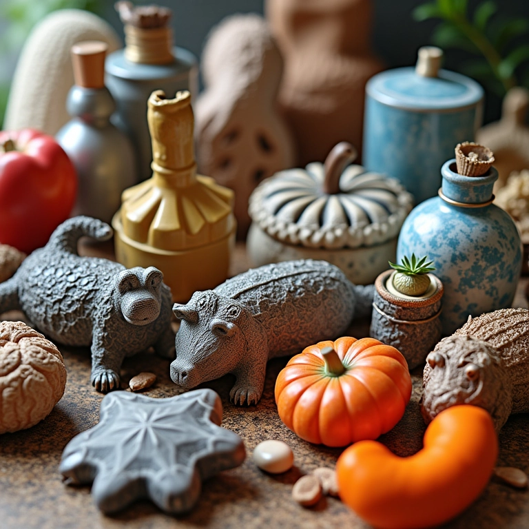 Coleção de produtos diversos mostrando marcas registradas.