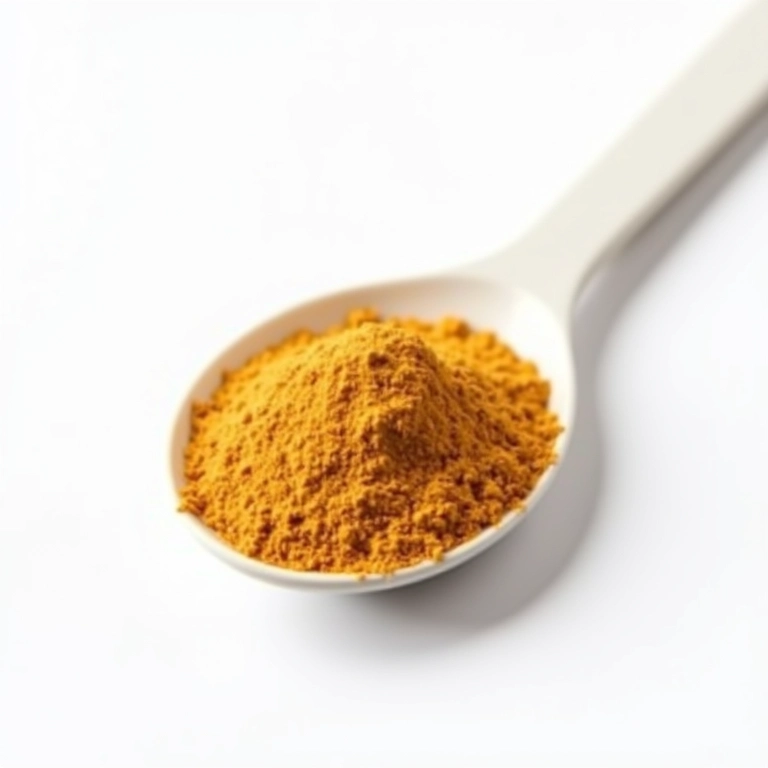 Colher medidora com caldo de carne em pó.