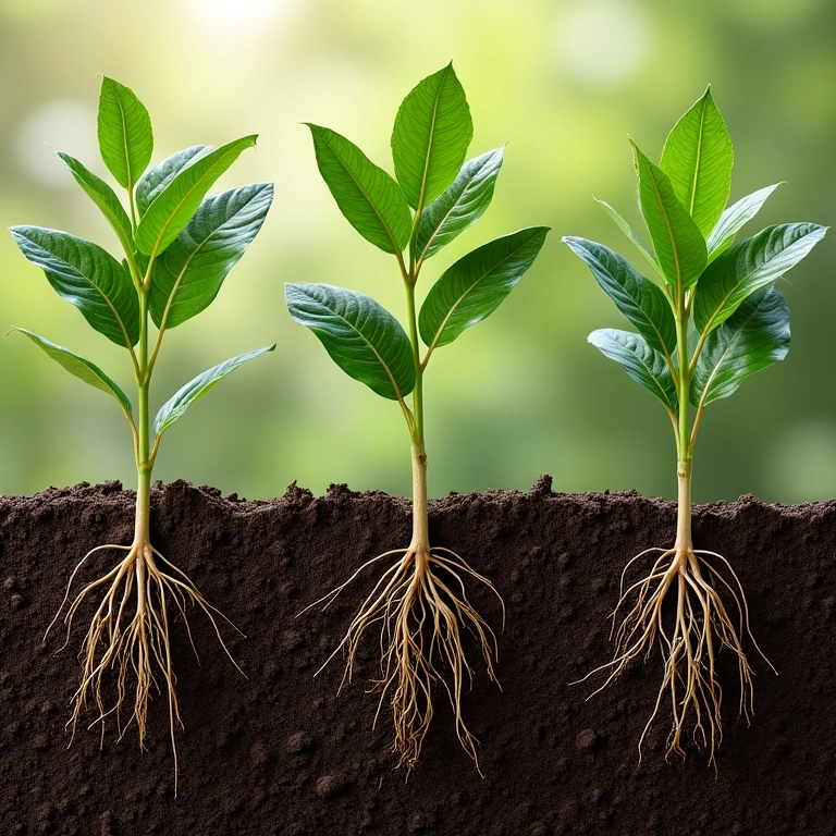 Comparação do crescimento de plantas em diferentes tipos de solo com irrigação capilar.