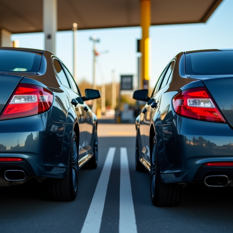 Comparação entre gasolina e álcool como alternativa.