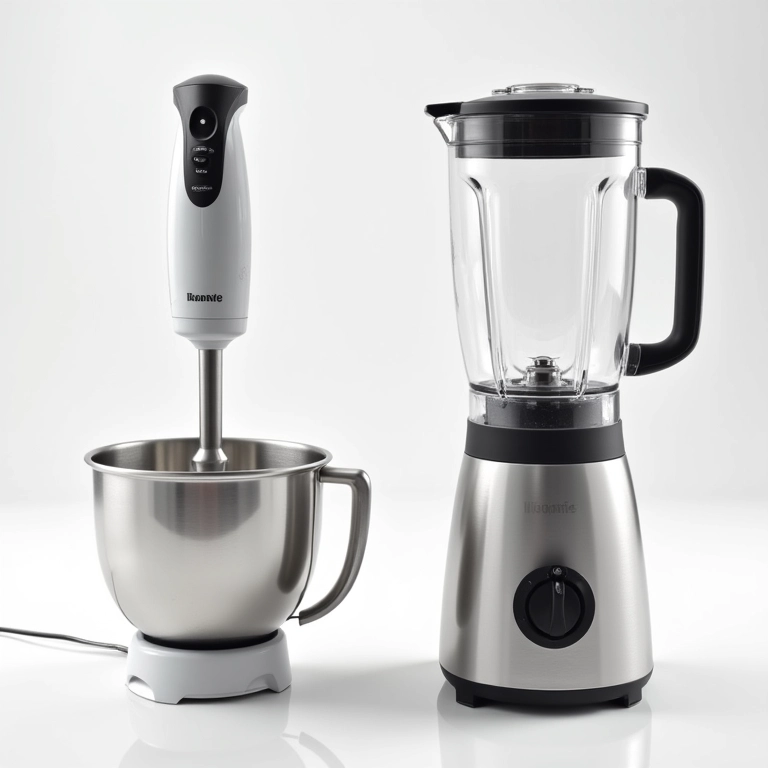 Comparação lado a lado de mixer e liquidificador.