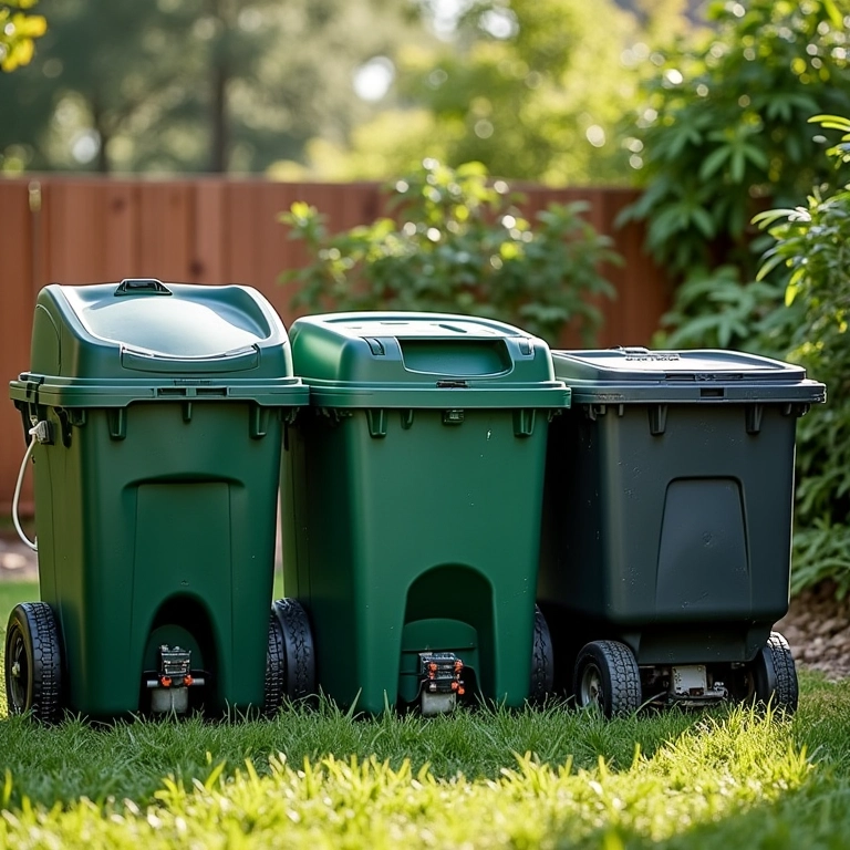Comparativo de diferentes tipos de composteiras domésticas.