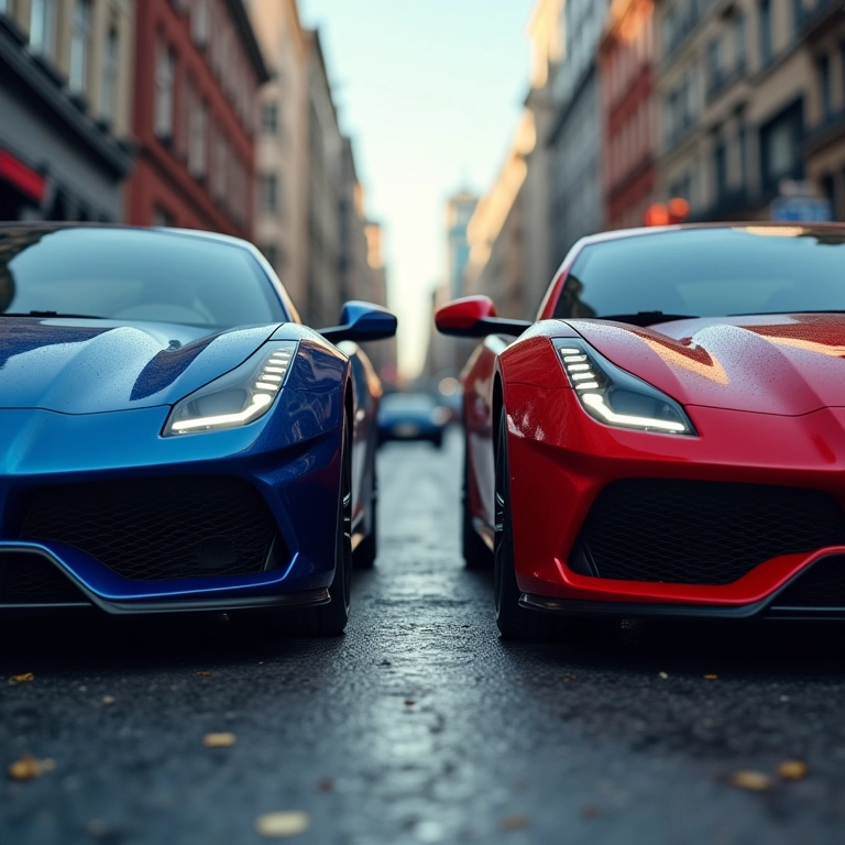 Comparativo lado a lado de carros com motor aspirado e turbo.