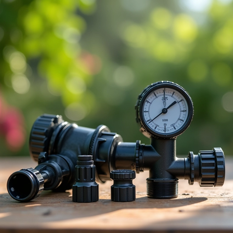 Componentes essenciais de um sistema de irrigação automatizada.