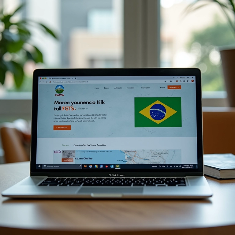 Consulta do saldo do FGTS pelo site da Caixa.