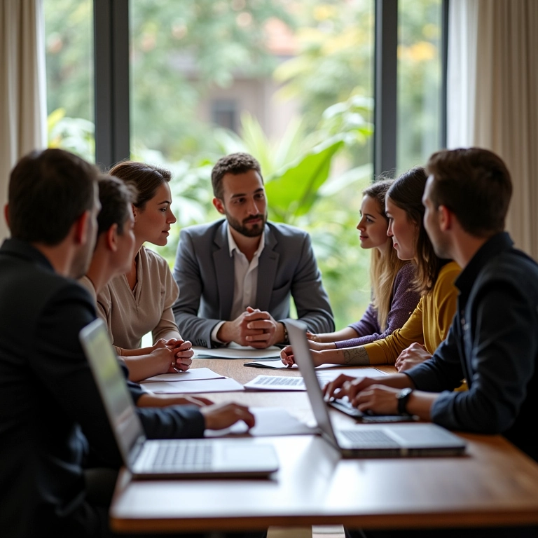 Consultoria especializada auxiliando no planejamento da sucessão familiar.