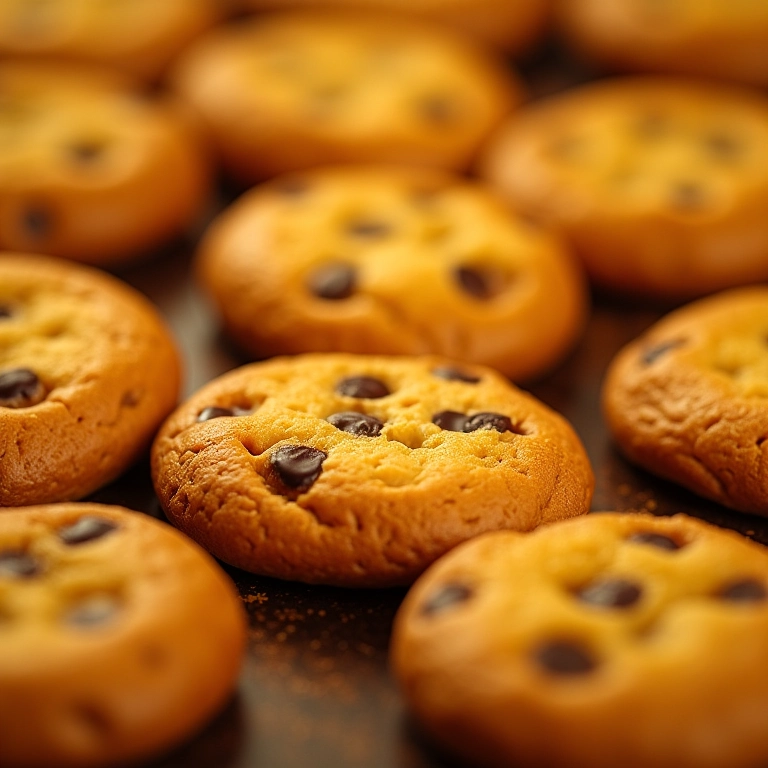 Cookies com fundos queimados e dourados.