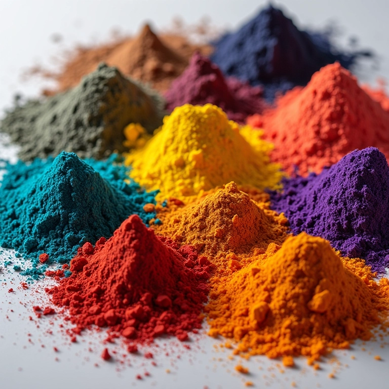 Corantes e pigmentos vibrantes para colorir sabonetes artesanais.