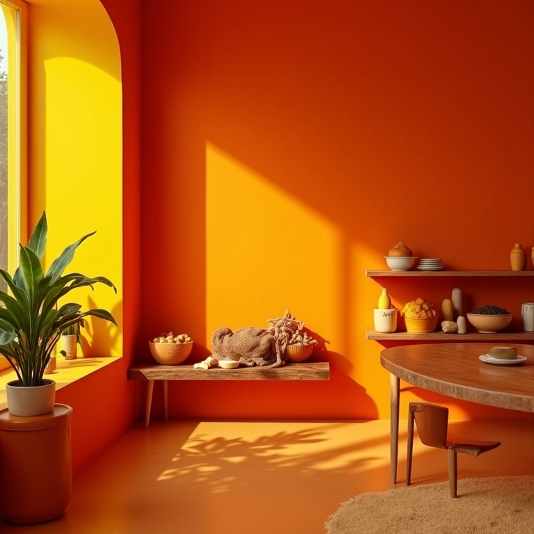 Cores que estimulam o apetite em uma choperia.