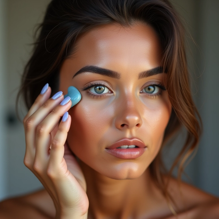 Corretivo azul para neutralizar manchas laranjas.