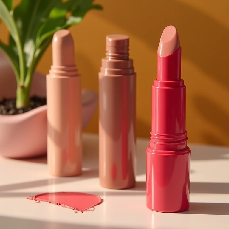 Corretivos coloridos Bruna Tavares em uma mesa de maquiagem.