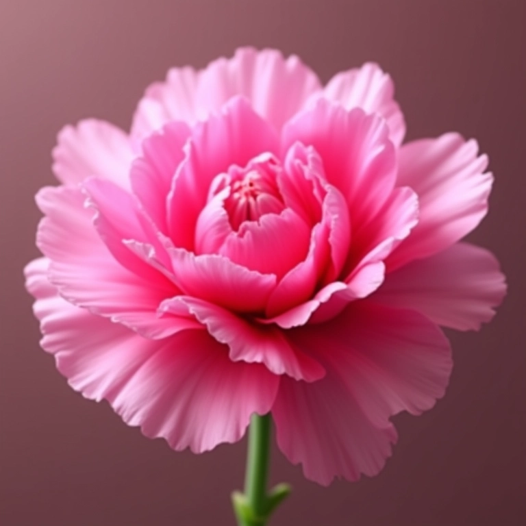 Cravo rosa, símbolo do amor maternal.