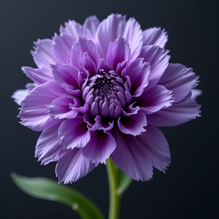 Cravo roxo simbolizando capricho e excentricidade.