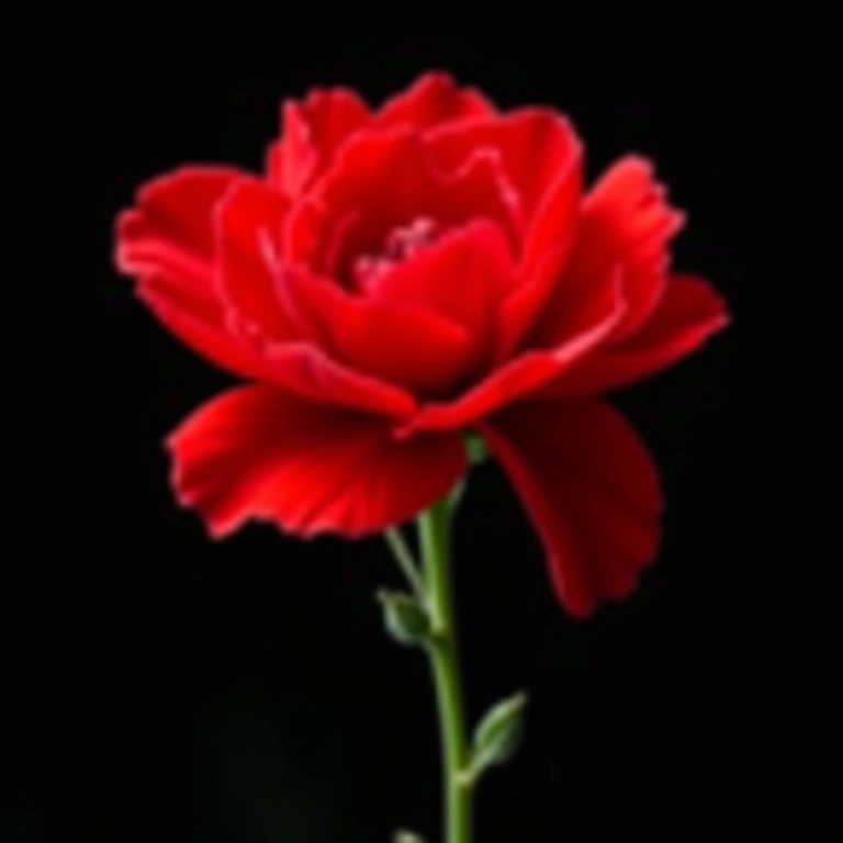 Cravo vermelho simbolizando paixão e amor intenso.