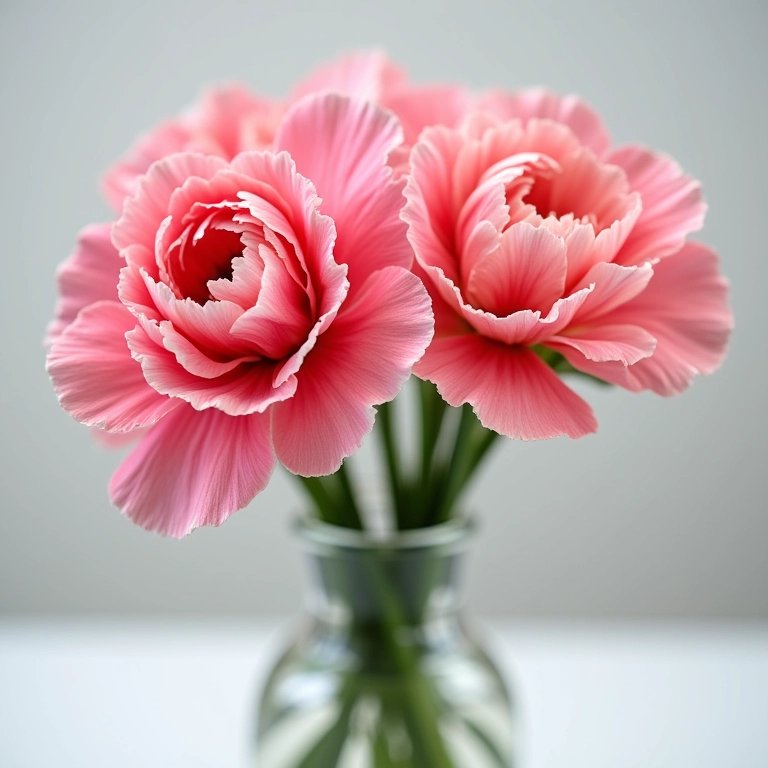 Cravos bem cuidados em um vaso.