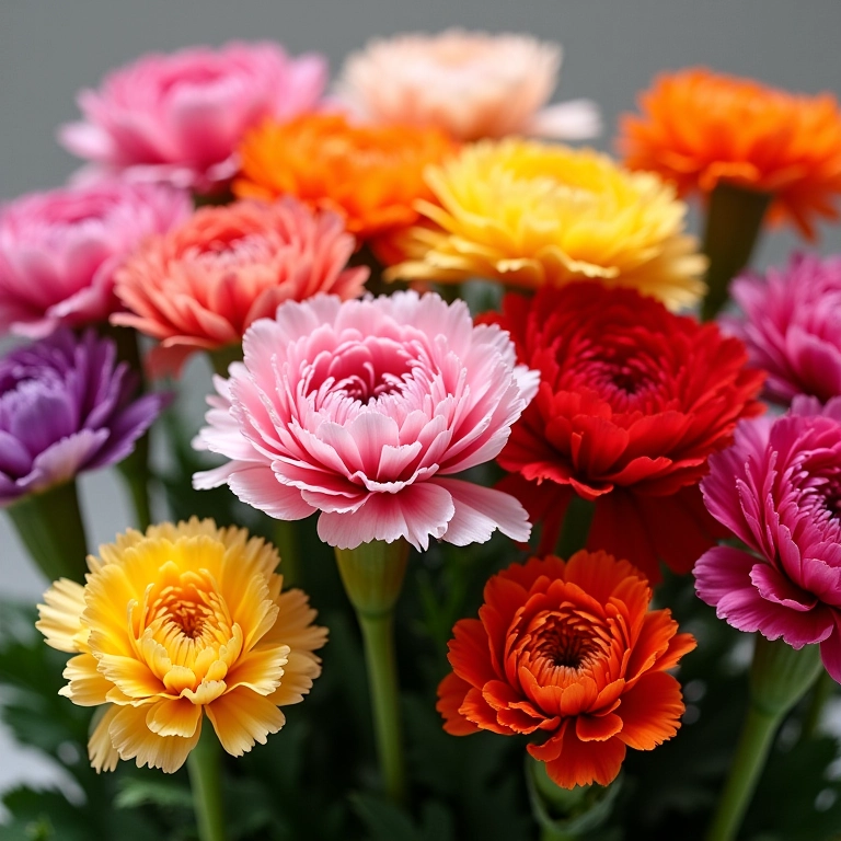 Cravos em diversas cores e seus significados.