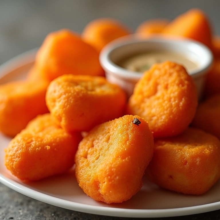 Croquete de cenoura e batata crocante.