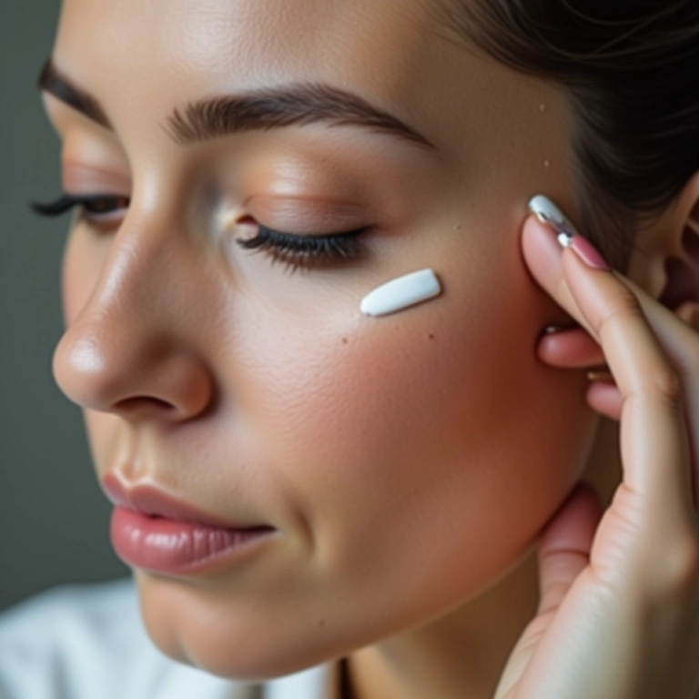 Cuidados pós-depilação com linha: creme calmante.