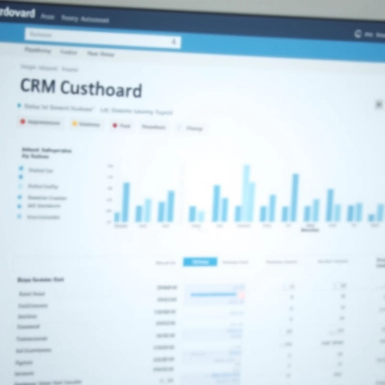 Dashboard de CRM mostrando dados de clientes.
