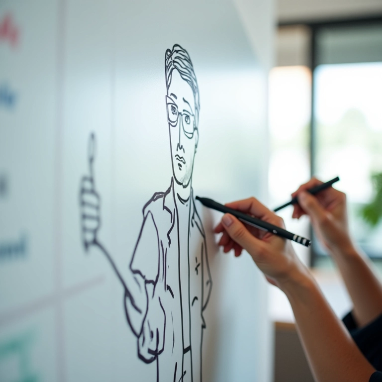 Definindo persona do cliente em escritório brasileiro moderno.