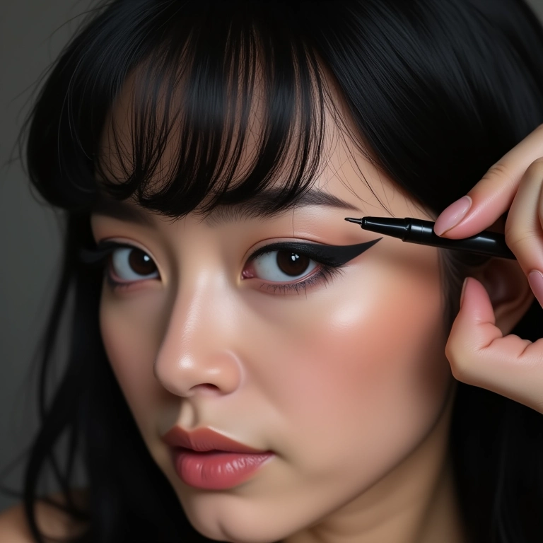 Delineado gatinho clássico e elegante.