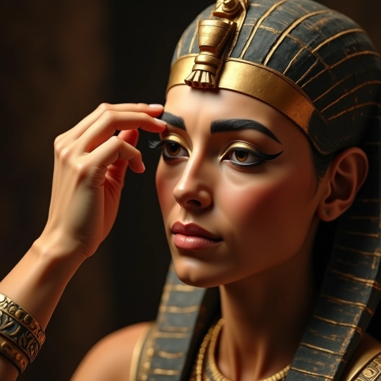 Depilação com linha no Egito Antigo, recriação histórica.