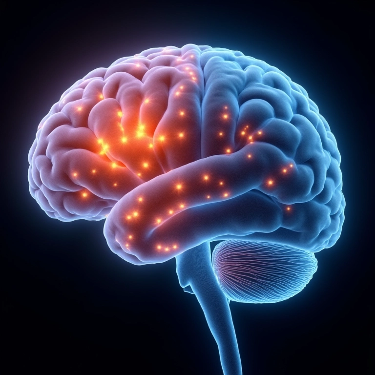 Desequilíbrio dos neurotransmissores afetando o cérebro.