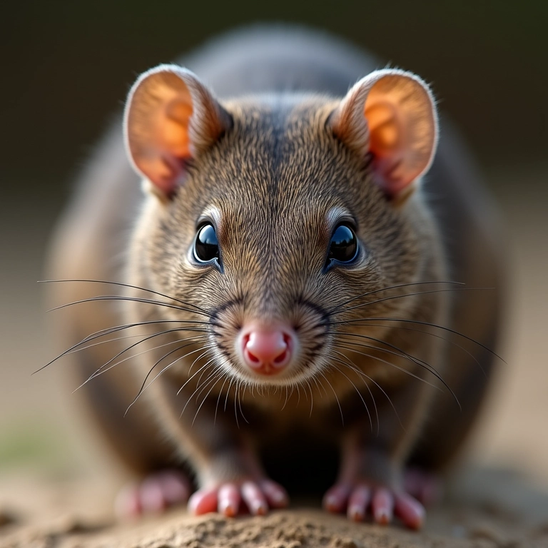 Detalhe da aparência física do musaranho-pigmeu.