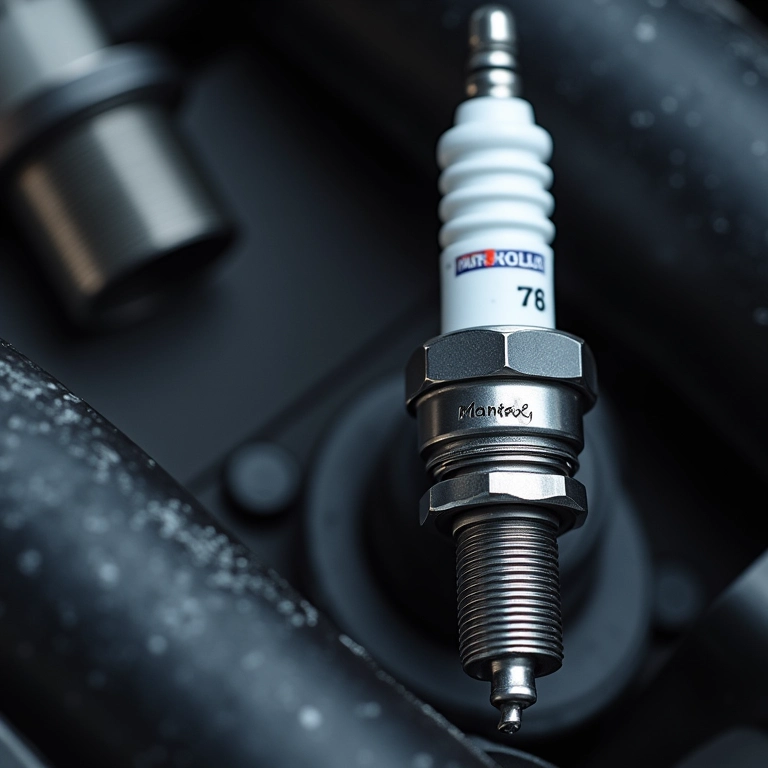 Detalhe da marca Marelli nos cabos de vela de silicone, representando tradição e qualidade.