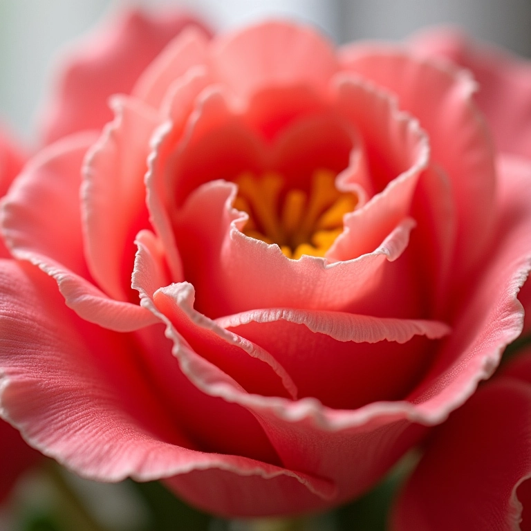 Detalhe de flores artificiais duráveis, mostrando resiliência e cores vibrantes.
