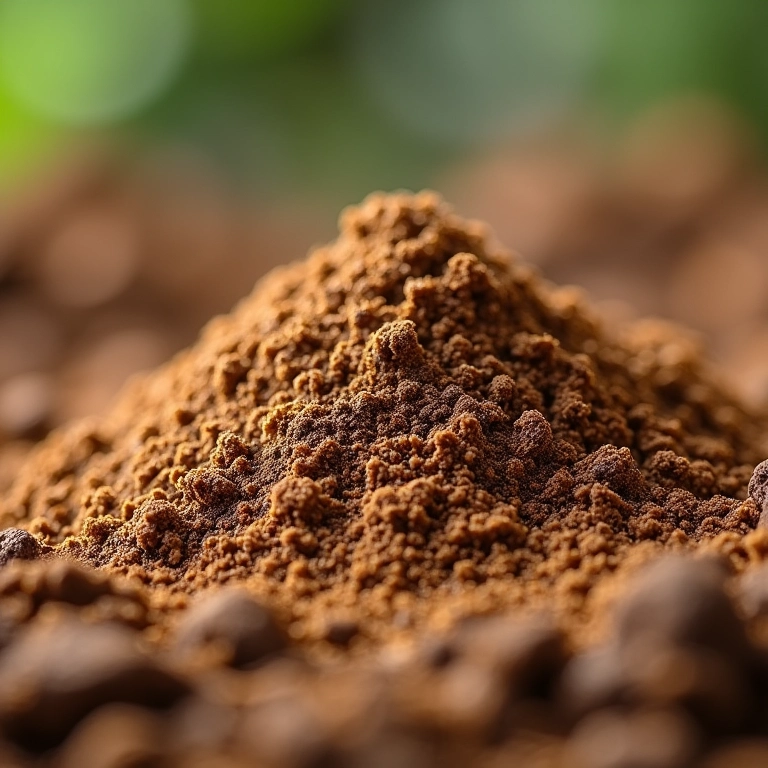 Detalhe de substrato para cactos com perlita e areia, ideal para boa drenagem e desenvolvimento.