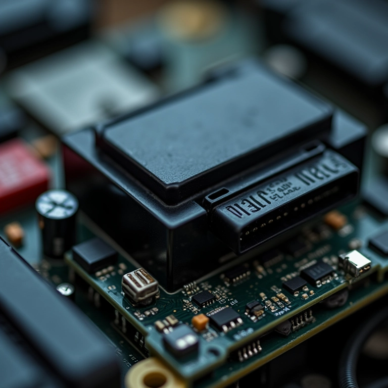 Detalhe de um Módulo de Injeção Programável (ECU) moderno.
