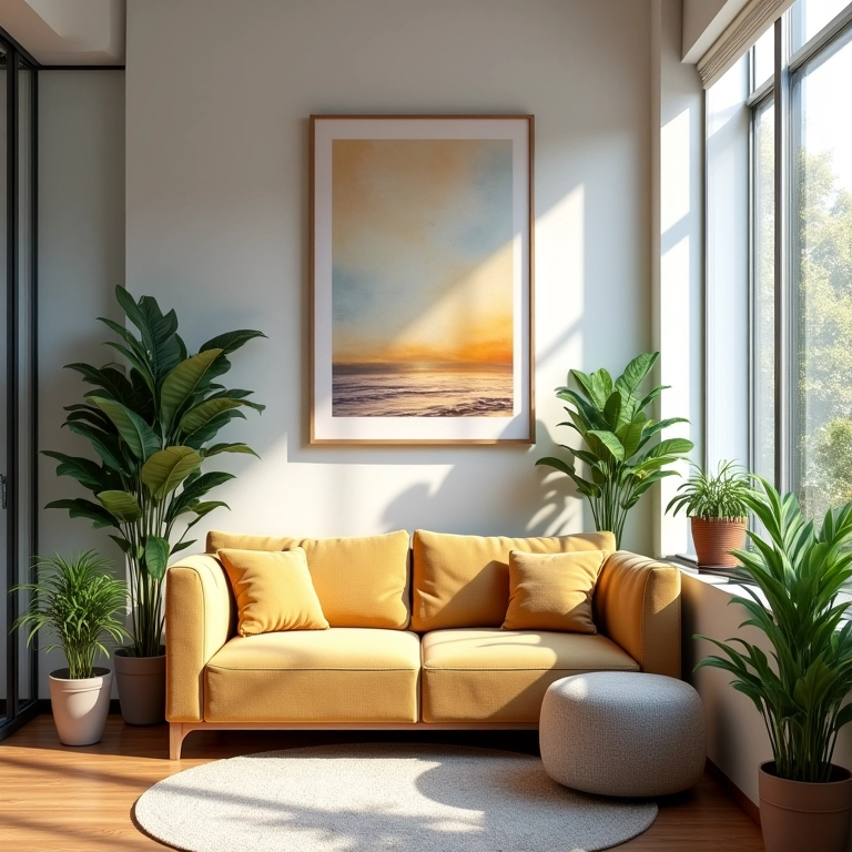 Detalhes de decoração que valorizam o ambiente de imobiliária.