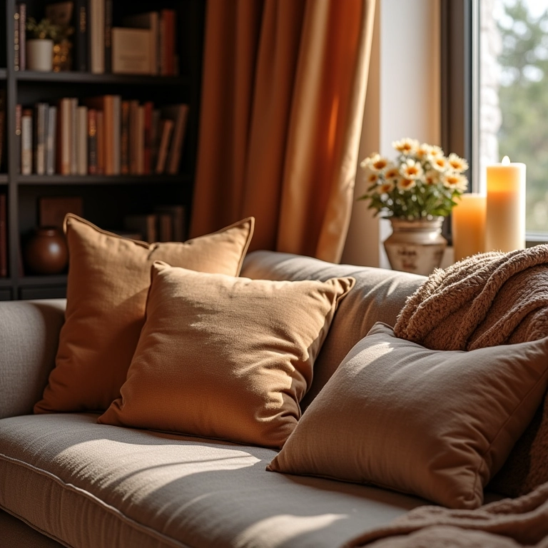 Detalhes que fazem a diferença em uma sala de TV aconchegante.