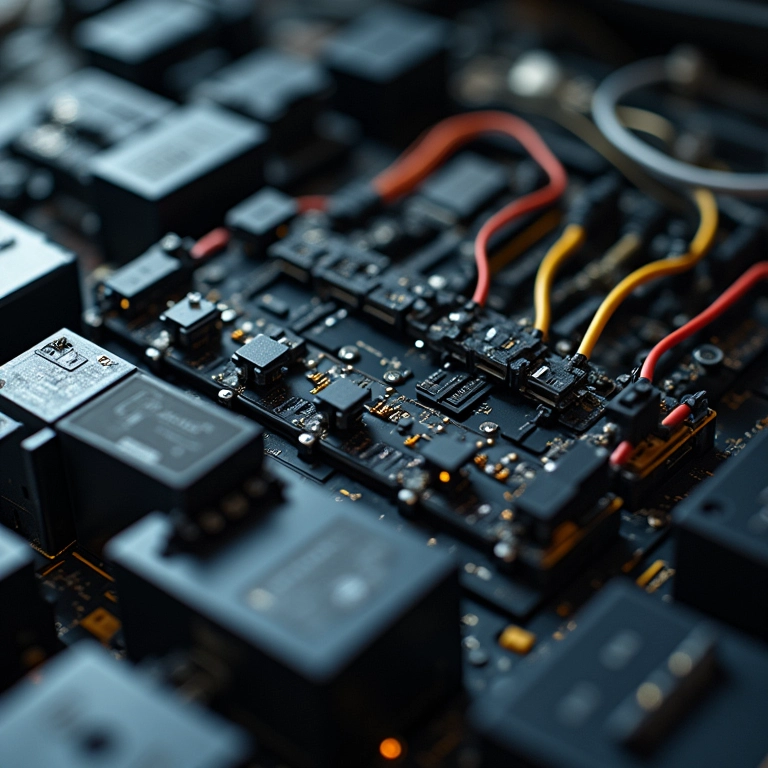Diagrama do intrincado sistema elétrico de um automóvel.