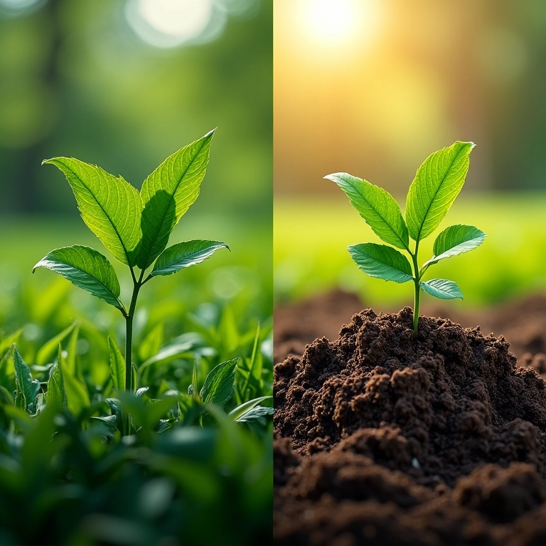 Diferença entre adubação foliar e no solo.