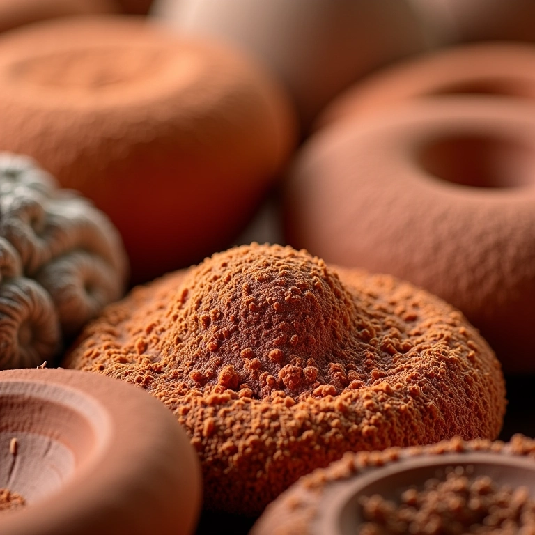 Diferentes materiais porosos para irrigação capilar: terracota, cerâmica, tecido.