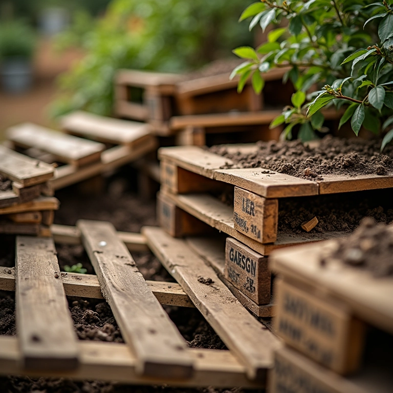 Diferentes tipos de pallets para usar na horta.