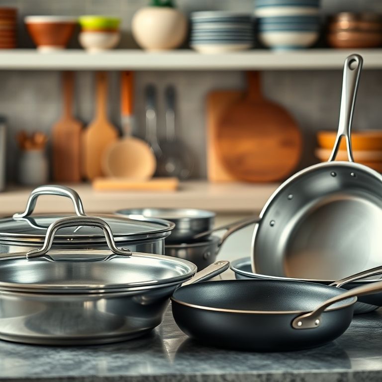 Diferentes tipos de panelas para fazer brigadeiro: inox, antiaderente e cobre.