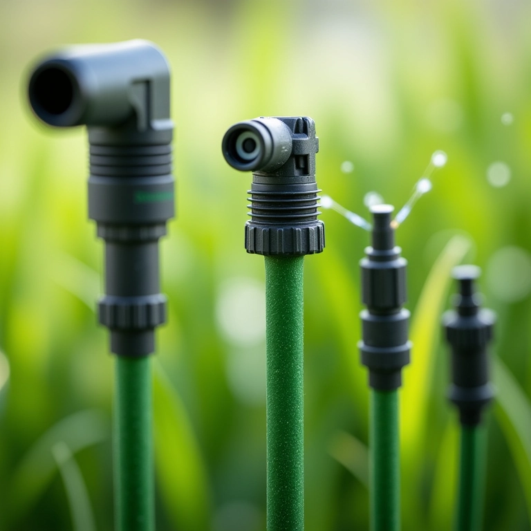 Diferentes tipos de sistemas de irrigação automatizada.