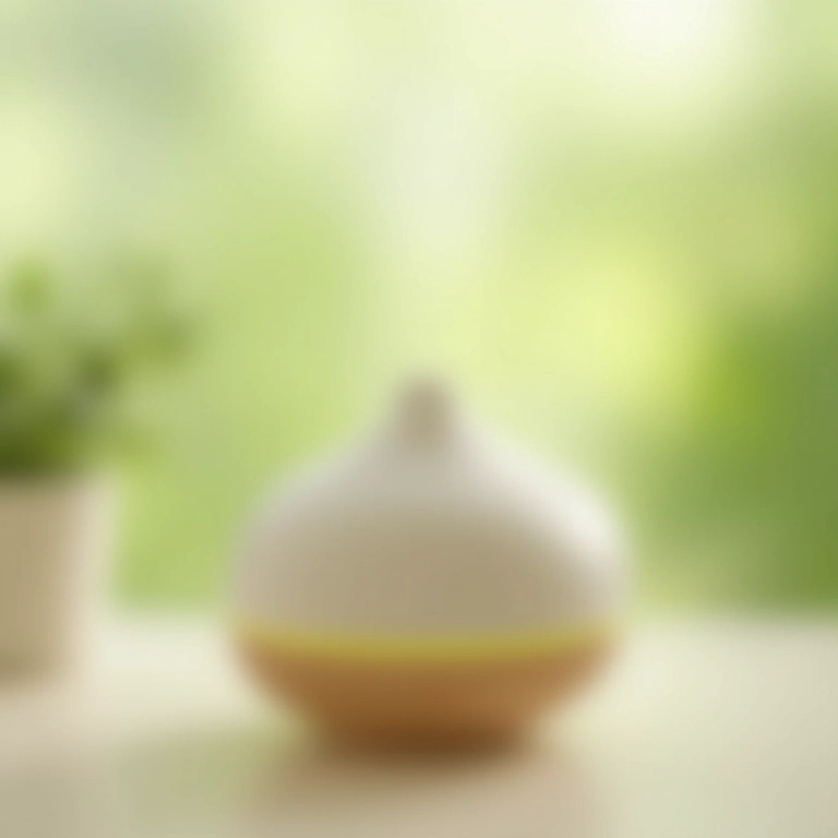 Difusor com óleo essencial de melissa.