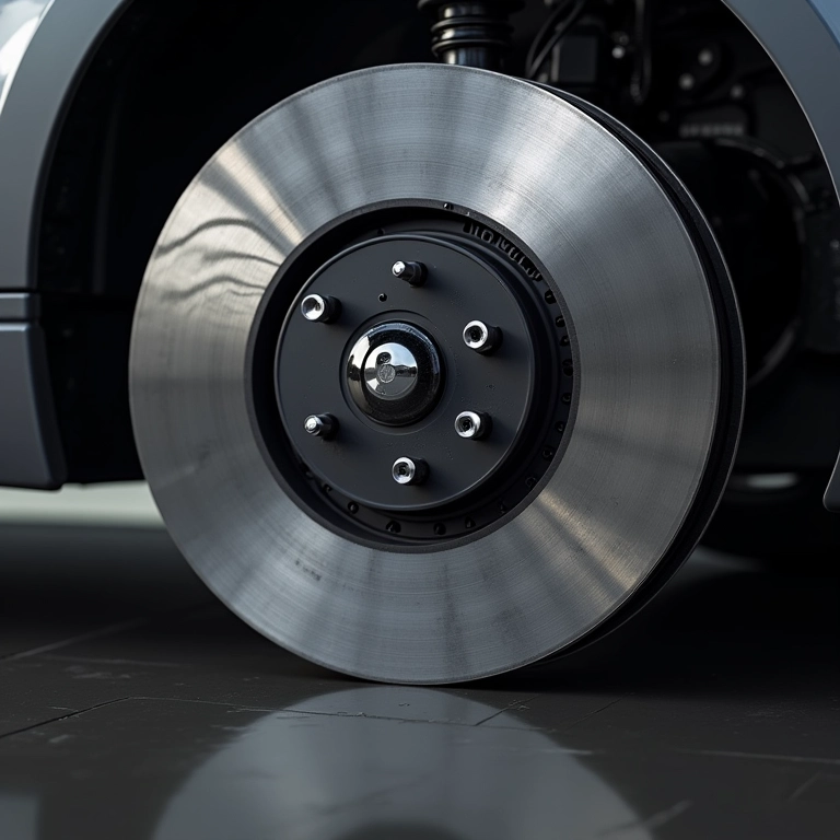 Disco de freio com desgaste irregular.