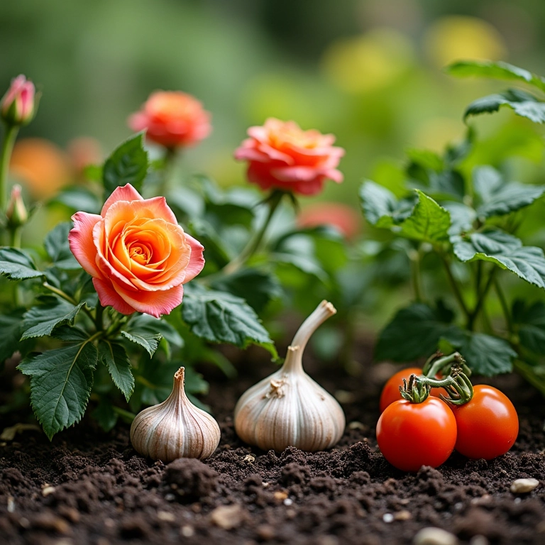 Diversas plantas que se beneficiam das cinzas de madeira em um jardim bem cuidado.