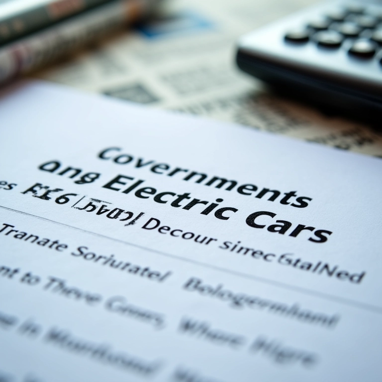 Documento governamental sobre incentivos fiscais para compra de carros elétricos.