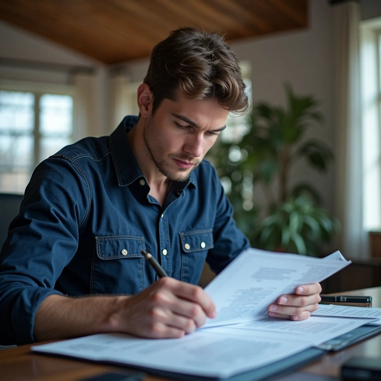 Documentos de manutenção e reparo de um carro.