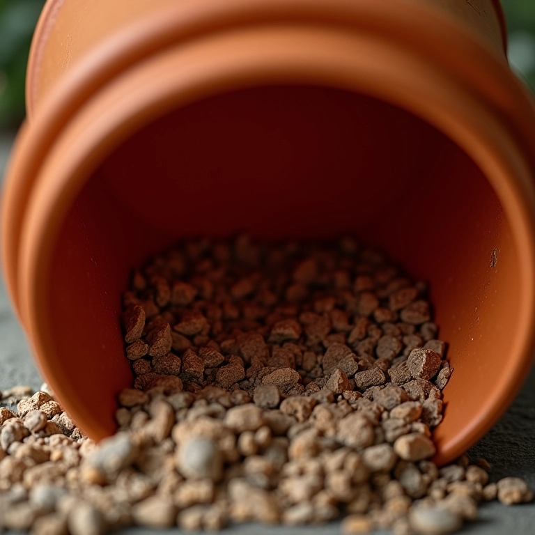 Drenagem essencial para alecrim em vaso.