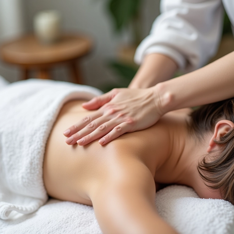 Drenagem linfática: profissional realizando massagem para desinchar e modelar após cirurgia.